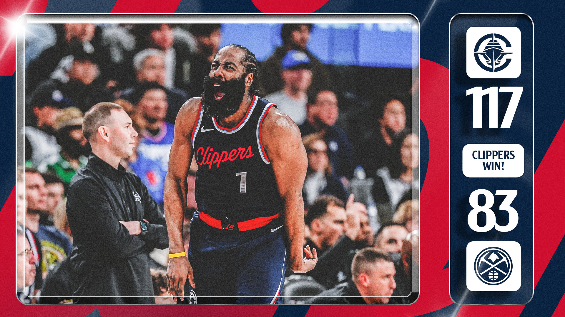 快船大胜掘金,继续保持稳定发挥 快船大胜掘金,继续保持稳定发挥